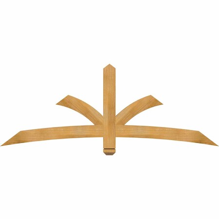 Ekena Millwork Davenport Rough Sawn Timber Gable Bracket, Western Red Cedar, 72"W x 27"H x 2"D x 4"F, 9/12 Pitch GBW072X27X0204DAV00RWR